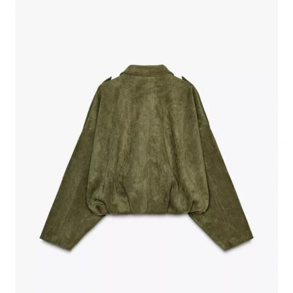 ZARA FAUX SUEDE BOMBER JACKET - Picture 6 of 6